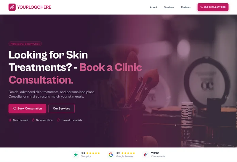 Bay Beauty Clinic desktop template preview