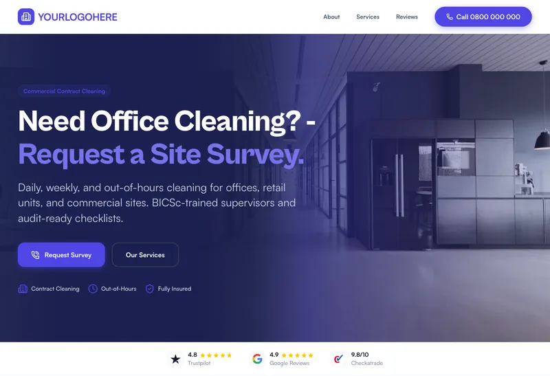 ClearSite Commercial desktop template preview