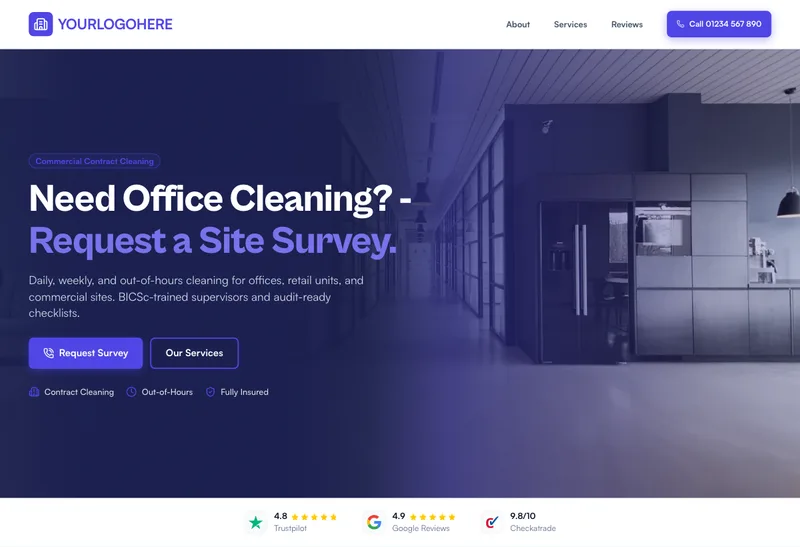 ClearSite Commercial desktop template preview