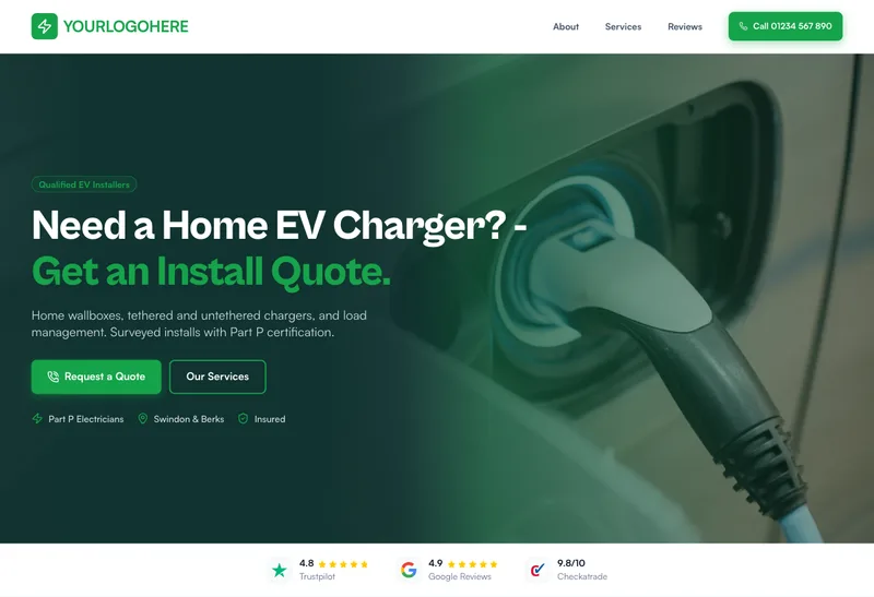 Thames Valley EV desktop template preview