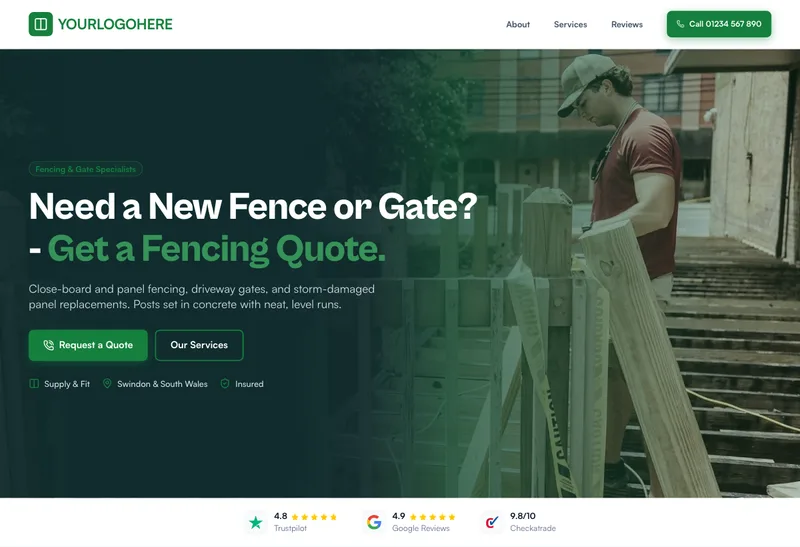 Borderline Fencing desktop template preview
