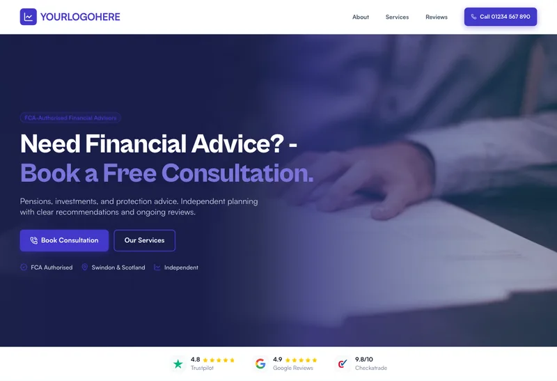 Forth Financial Planning desktop template preview