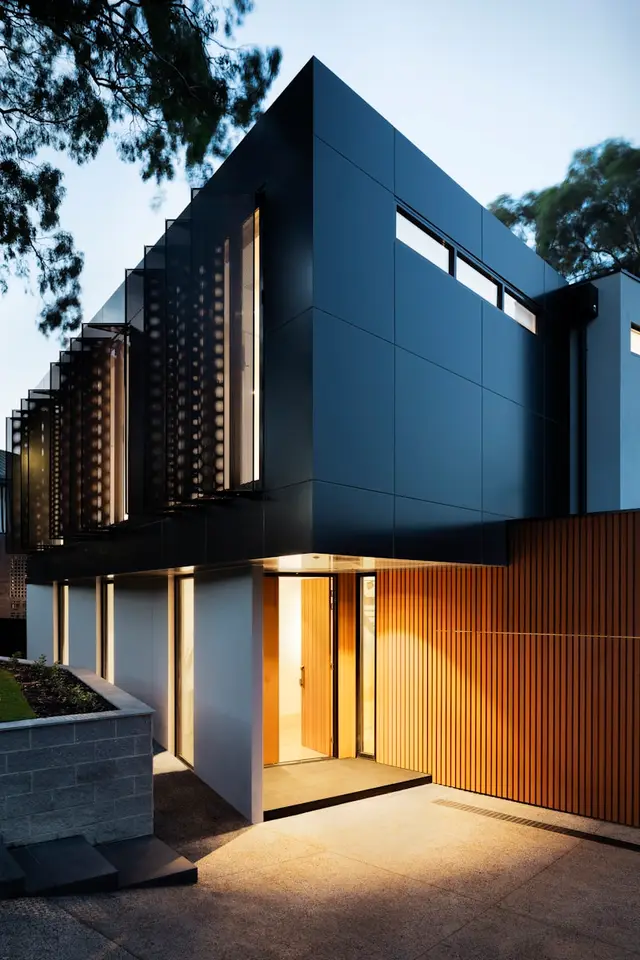Modern front door and window elevations