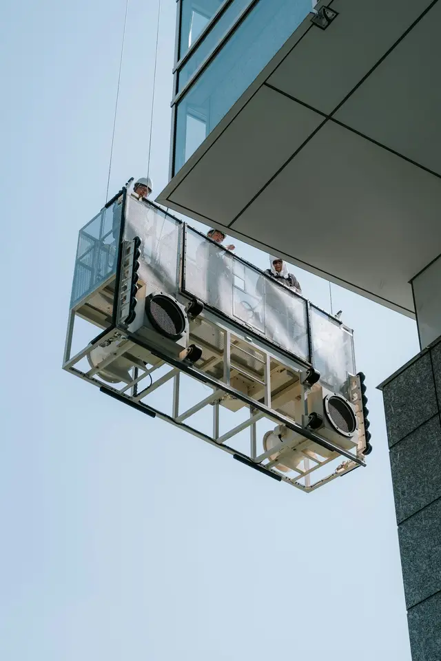 Commercial window cleaning with reach equipment