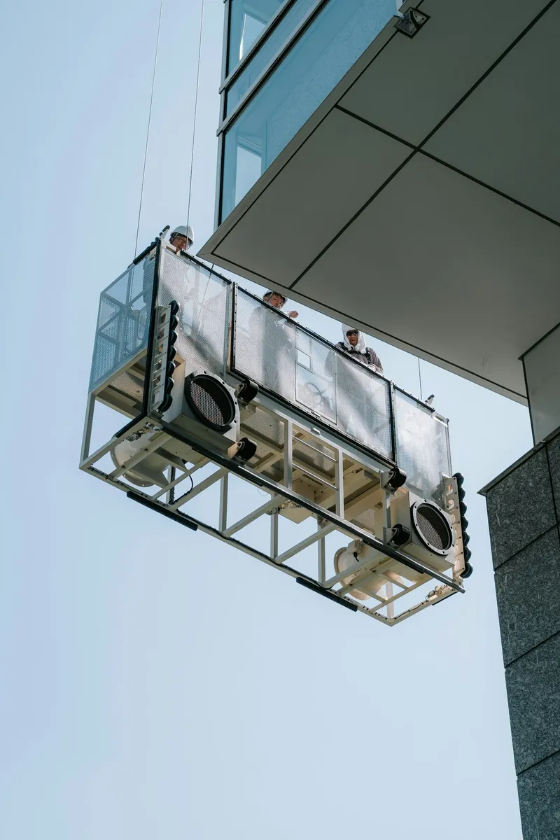 Commercial window cleaning with reach equipment