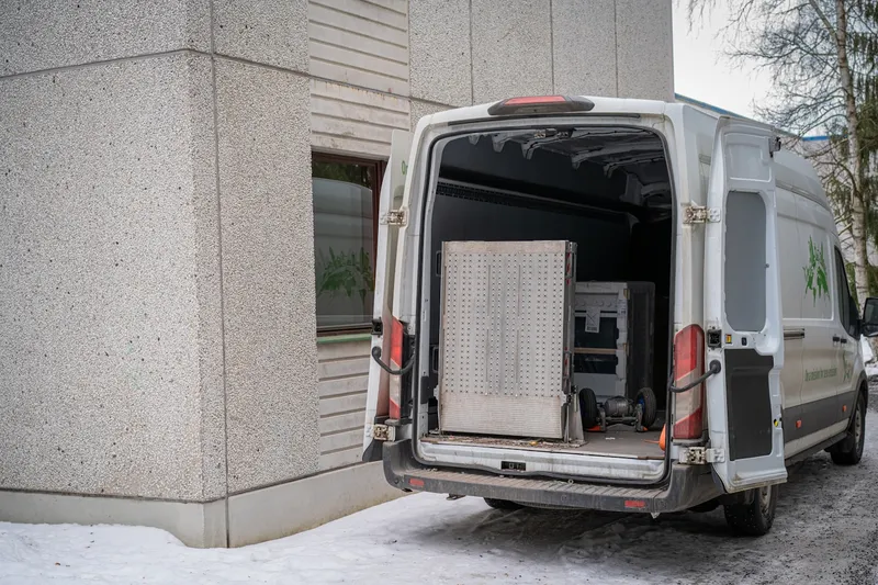 White goods delivery and installation van