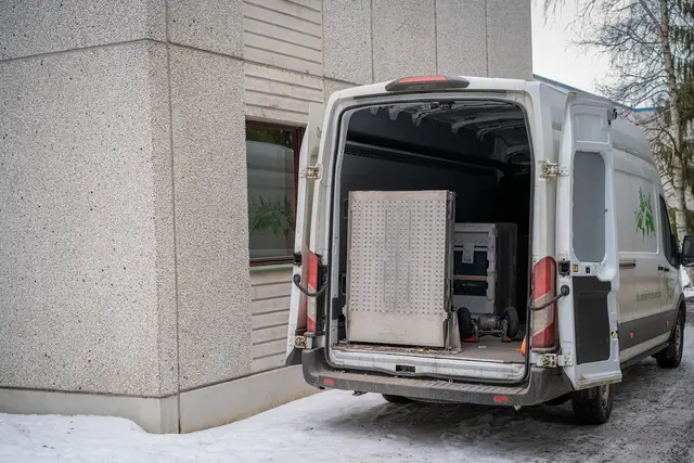 White goods delivery and installation van
