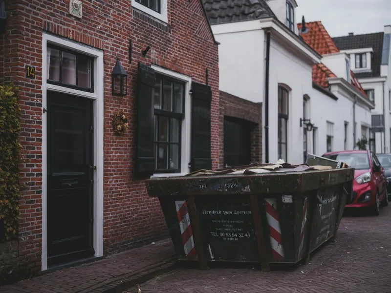 Builder skip on a residential street