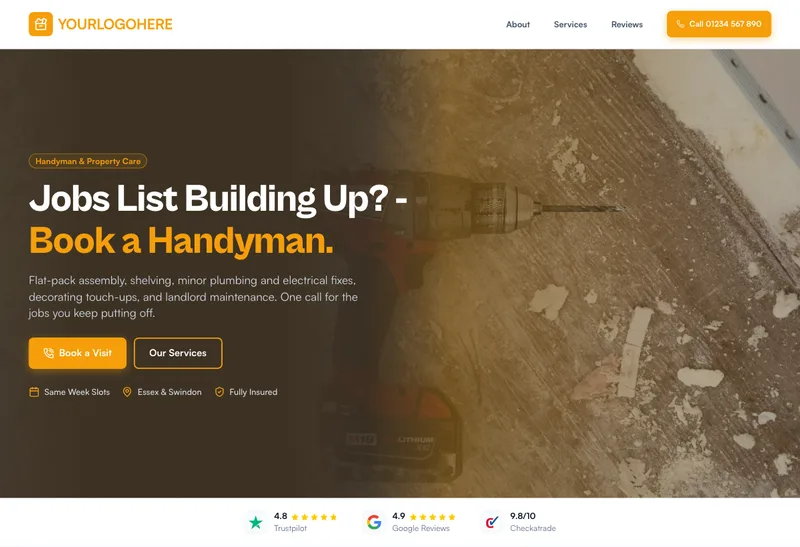 FixIt Property Care desktop template preview