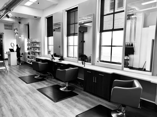 Facial skin treatment in a beauty studio
