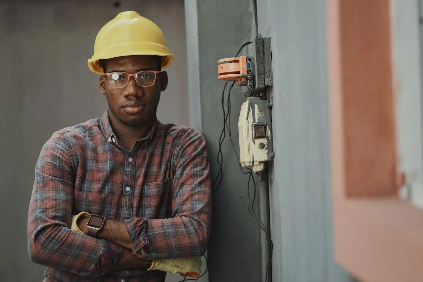 Electrician testing a consumer unit