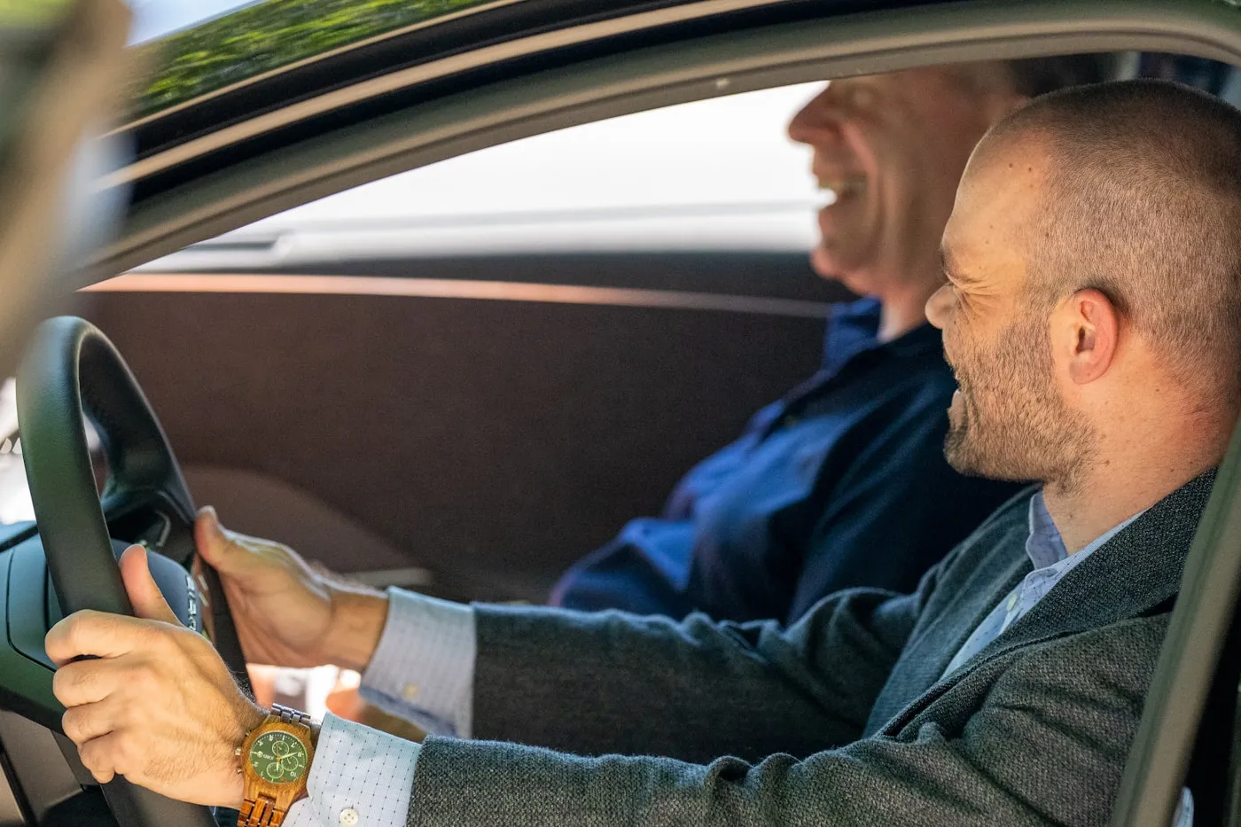 Learner driver on a lesson with instructor in a tuition car