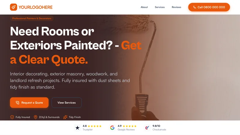 Premier Coat Decorators desktop template preview