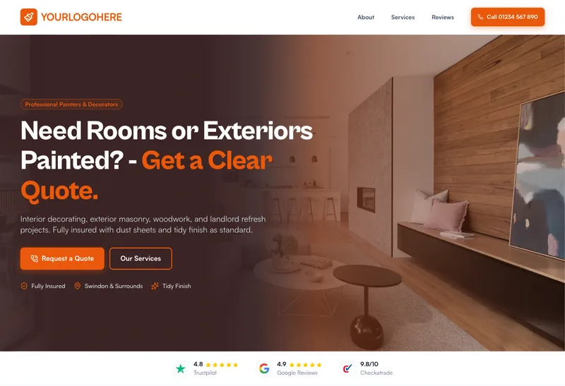 Premier Coat Decorators desktop template preview