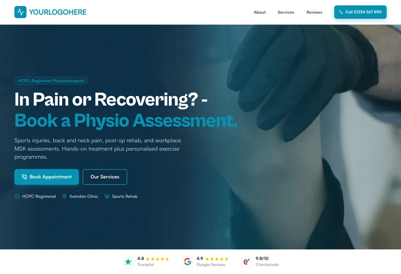 Active Recovery Clinic desktop template preview
