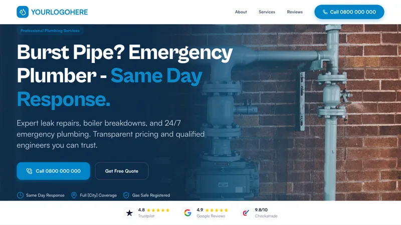 Flow Master Plumbing desktop template preview