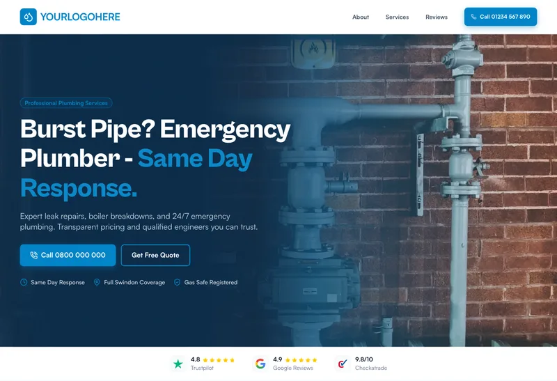 Flow Master Plumbing desktop template preview