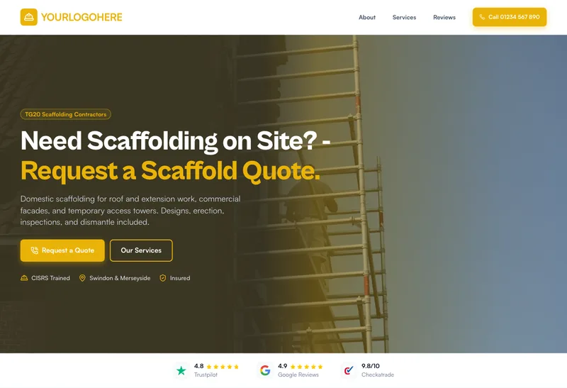 Apex Scaffold Ltd desktop template preview