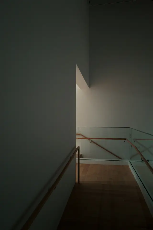 Timber staircase with wooden steps